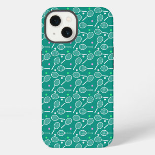 Tennis Racket Pattern Green iPhone 13 Case