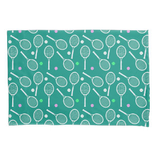 Tennis Racket Pattern  Green  Pillowcase