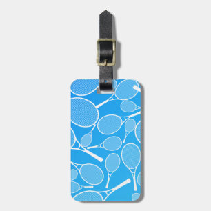 Tennis Racket Pattern Luggage Tag