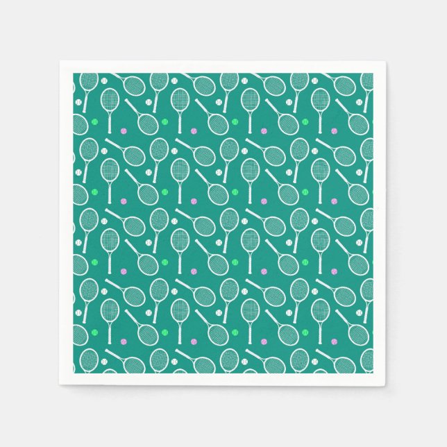 Tennis Racket Pattern   Napkin (Front)