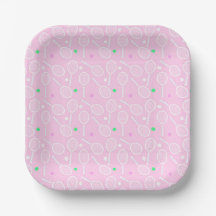 Tennis Racket Pattern Pastel Pink 