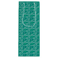Tennis Racket Pattern Retro Emerald Green