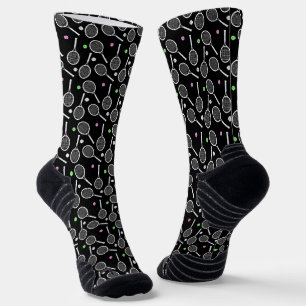 Tennis Racket Pattern Socks