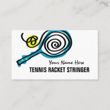Tennis Racket Stringer business card template