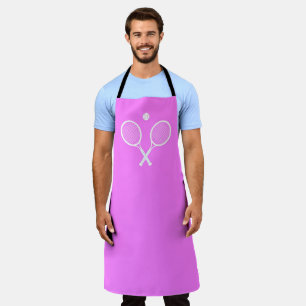 Tennis Rackets and Ball Pink  Apron