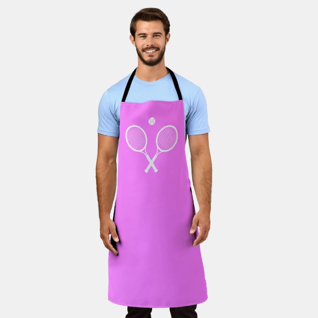 Tennis Rackets and Ball Pink  Apron (Worn)