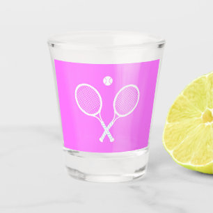 Tennis Rackets and Ball Shot Glass