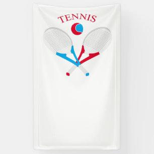 Tennis rackets and tennis ball banner