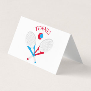 Tennis rackets and tennis ball business card