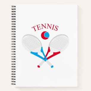Tennis rackets and tennis ball notebook