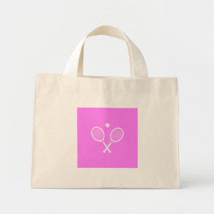 Tennis Rackets & Ball Pink   Mini Tote Bag