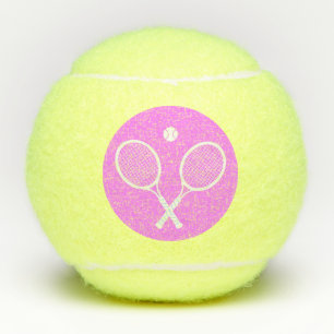 Tennis Rackets Deep Pink Background   Balls
