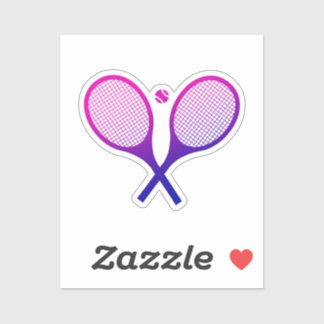 Tennis Rackets Magenta to Purple Ombre