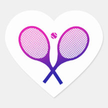 Tennis Rackets Magenta to Purple Ombre  