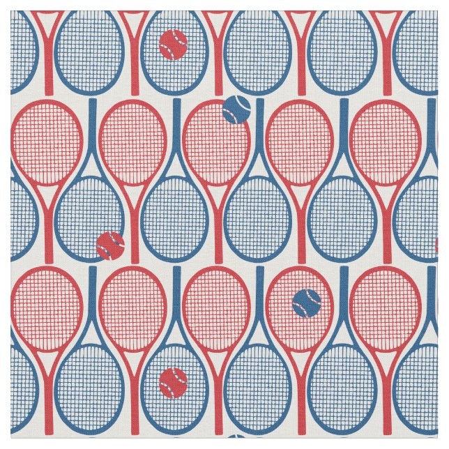 Tennis rackets on white background fabric (Close Up)