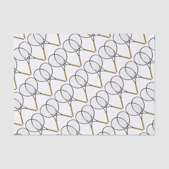 Tennis Rackets Sport Design Tissue Paper (Front)