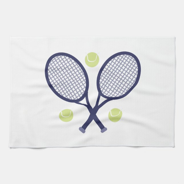 Tennis Rackets Tea Towel (Horizontal)