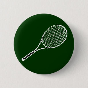 tennis racquet 6 cm round badge