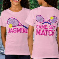 Tennis racquet and ball pink blue graphic custom