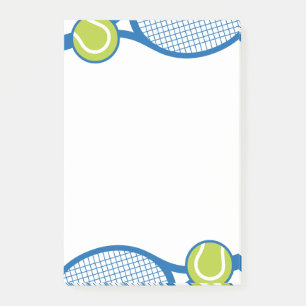 Tennis racquet and ball post-it notes