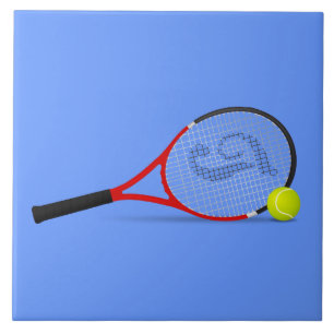 Tennis Racquet and Ball Tile