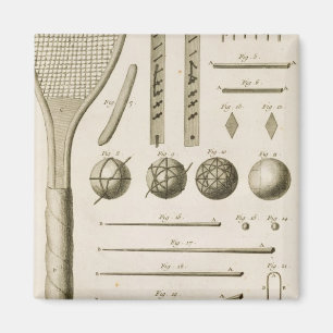 Tennis Racquets and Billiard Cues, from the 'Encyc Magnet