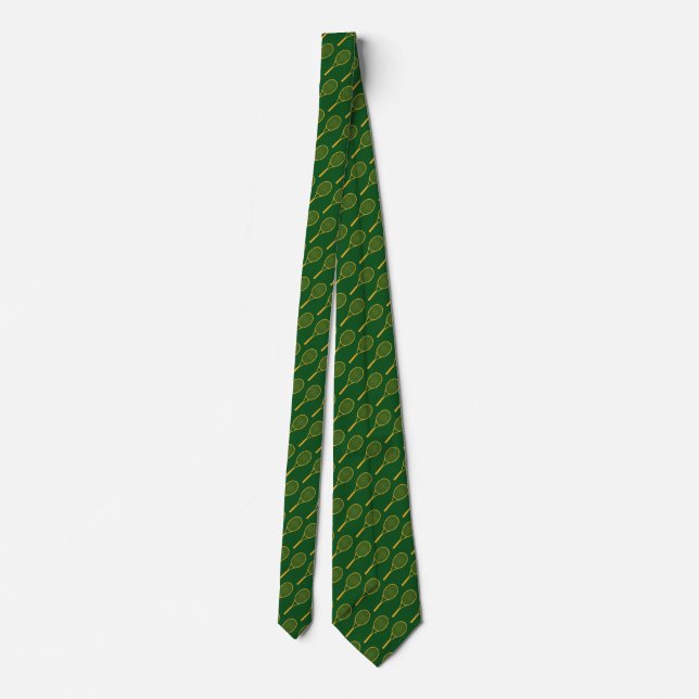 tennis racquets pattern tie (Back)