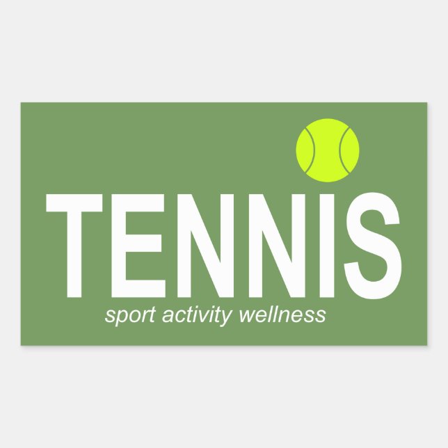 Tennis Rectangular Sticker (Front)