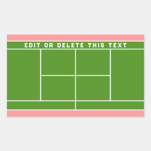 Tennis rectangular sticker