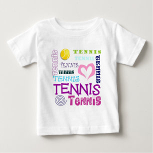 Tennis Repeating Baby T-Shirt