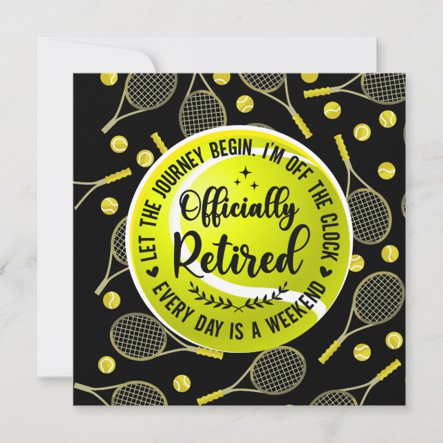 Tennis Retirement for Player and fan Card (Front)