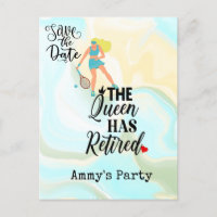 Tennis Retirement Party Save the Date