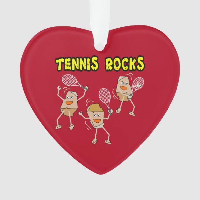 Tennis Rocks Ornament (Front)