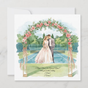 Tennis Save the date foe Tennis Player wedding Invitation