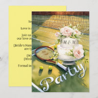 Tennis Save the date for Tennis Player wedding