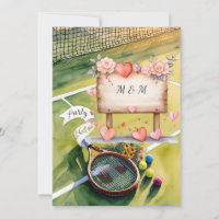 Tennis Save the date for Tennis Player wedding