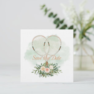 Tennis Save the date Invitation  for Wedding 