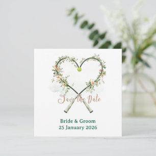 Tennis Save the date Invitation  for Wedding 