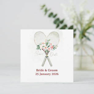 Tennis Save the date Invitation for Wedding