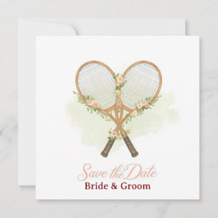 Tennis Save the date Invitation for Wedding