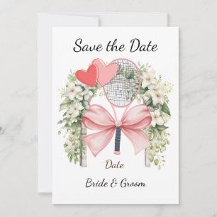 Tennis Save the date Tennis Player wedding Invitation