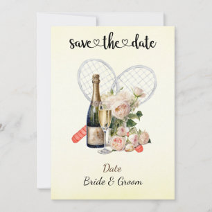 Tennis Save the date Wedding Party Invitation