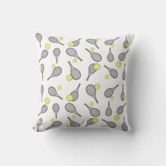 Tennis Seamless Pattern - Racket and Ball Cushion