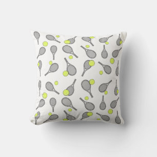 Tennis Seamless Pattern - Racket and Ball  Cushion