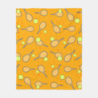 Tennis Seamless Pattern - Racket and Ball   Fleece Blanket