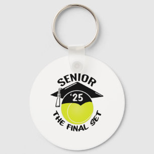 Tennis Senior 2025 The Final Set Graduation Cap Key Ring