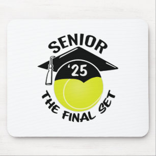 Tennis Senior 2025 The Final Set Graduation Cap  Mouse Pad