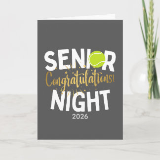 Tennis Senior Night Congratulations Card