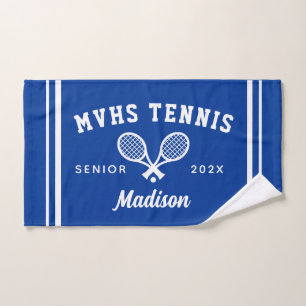 Tennis Senior Night Gift, Custom Name Sports Hand Towel