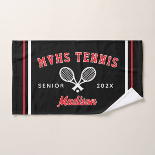 Tennis Senior Night Gift, Custom Name Sports Hand Towel